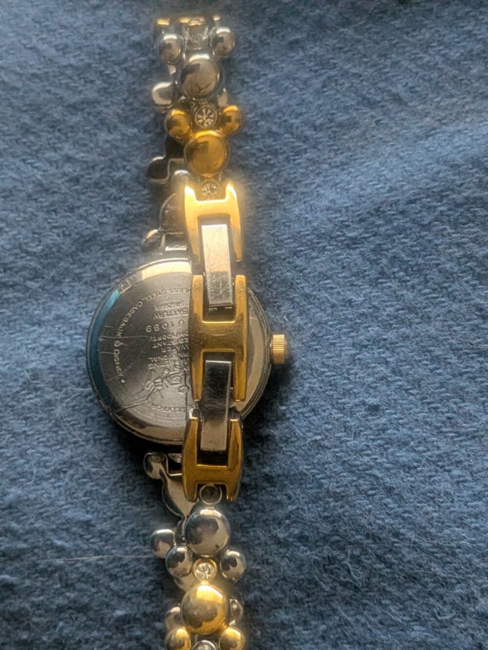 Mickey Mouse Women's Two-Tone Link Bracelet Watch - Picture 7 of 7